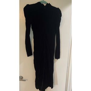 Fashion Nova black long sleeve midi dress size medium